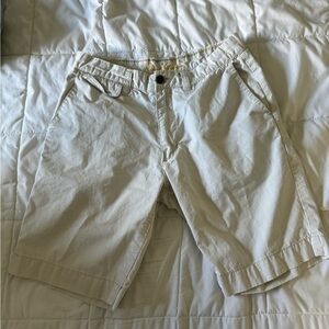ROBERT GRAHAM 100% Cotton Flat Front Beige Bermuda Shorts Women's‎ Size 30